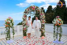 Регистрация брака на берегу моря. Ведущий на церемонию. Свадьба в Крыму
