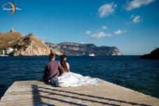 Свадьба на берегу в Крыму. Выездная регистрация брака в Крыму. Ведущая свадьбу  